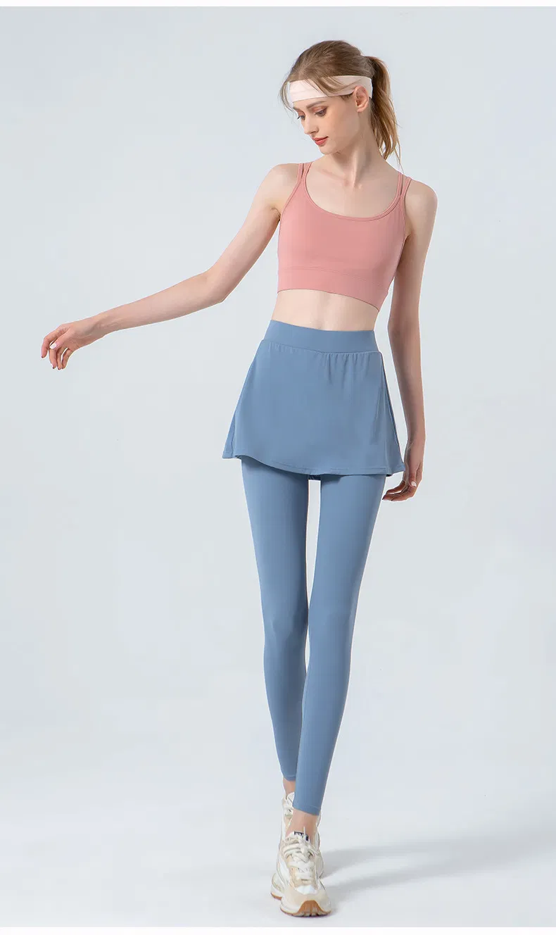 Mallas de cintura alta para mujer Qumor, falda plisada para tenis, ropa deportiva de otoño e invierno, pantalones de yoga