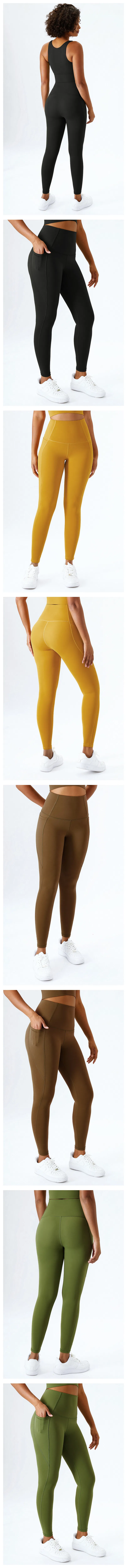 Mallas de mujer para yoga con bolsillos, pantalones deportivos de cintura alta, mallas deportivas