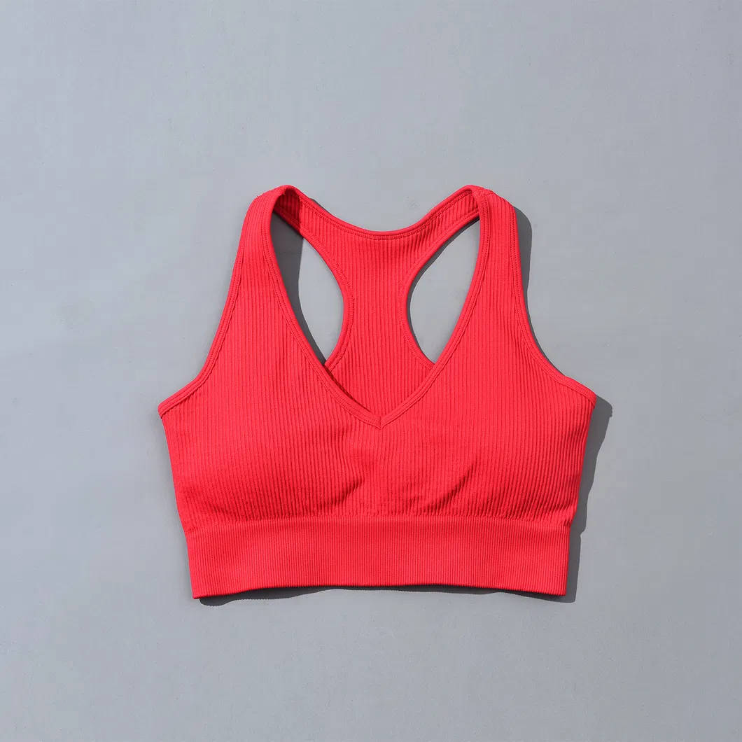 Buena calidad, grueso y fuerte tirante de hombro, sujetador de fitness con leggings de cintura alta a juego