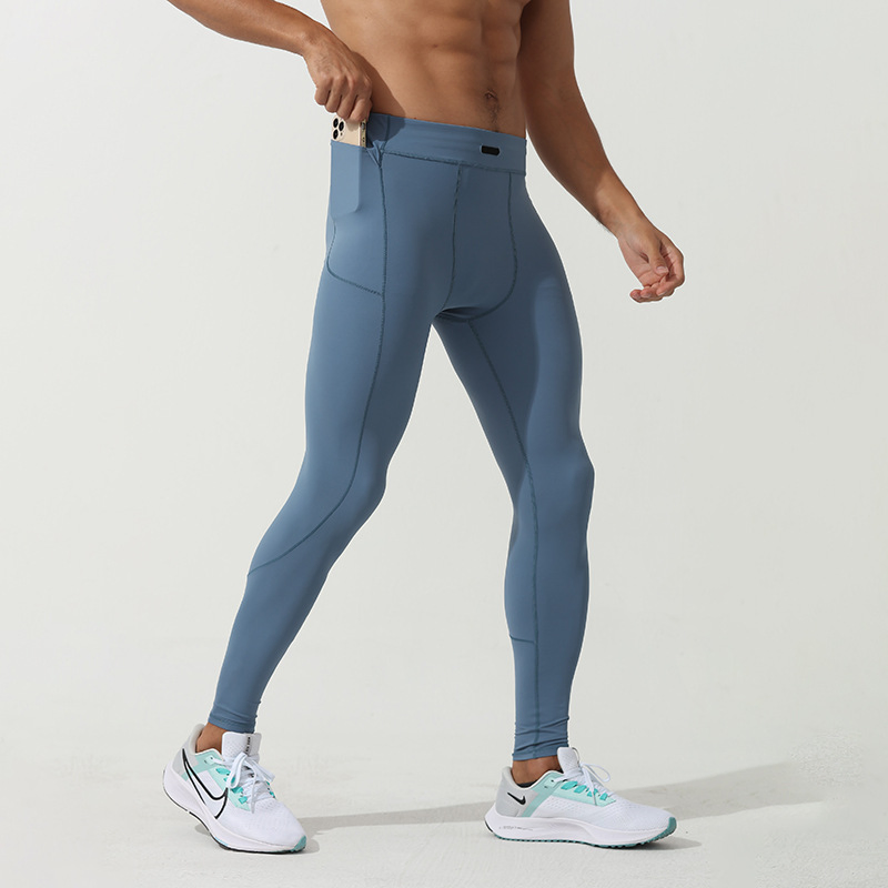 Mallas de compresión para hombres de secado rápido con alta elasticidad para el gimnasio, correr y entrenar