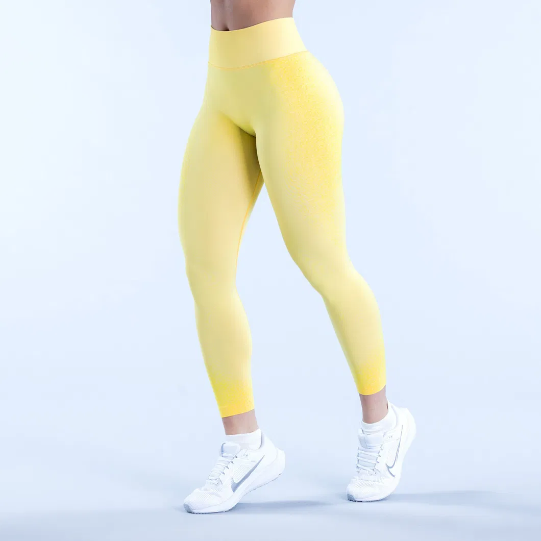 Pantalones Ajustados de Cintura Baja para Fitness Sexy Sin Costuras Leggings de Scrunch para Mujeres