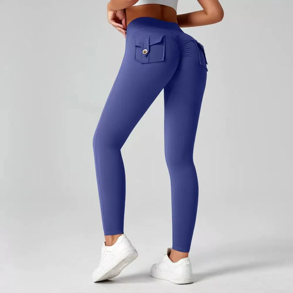 Mujeres Deportes Amazon Venta Caliente Ropa Levanta Glúteos Control de Abdomen Leggings de Yoga Gimnasio
