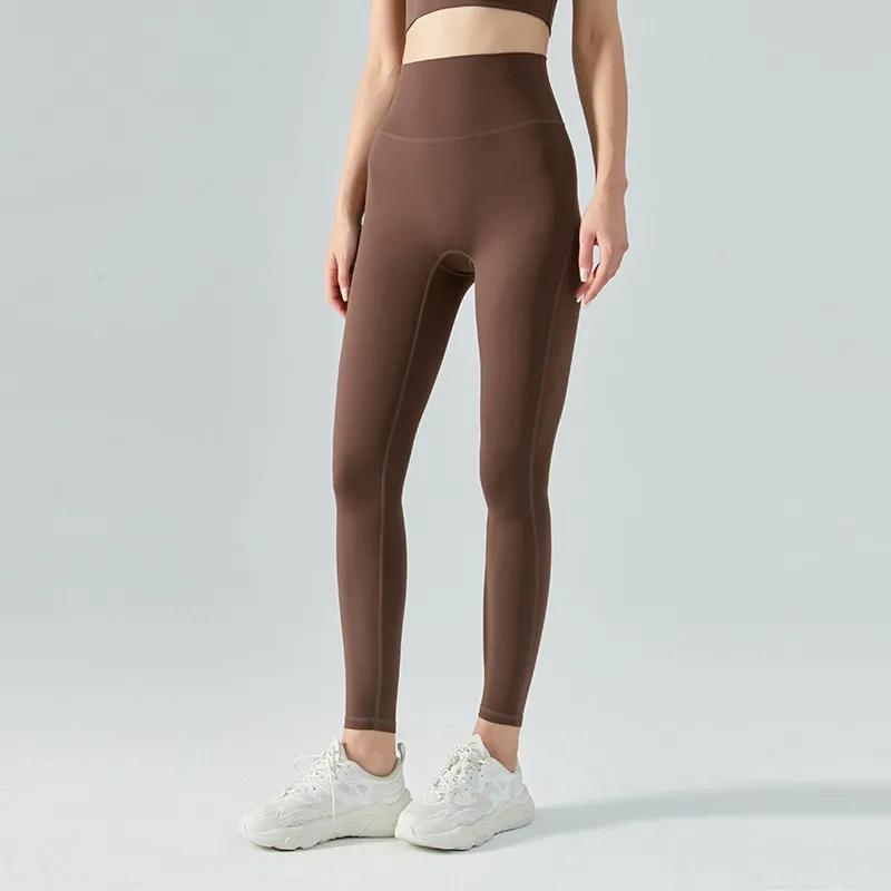 Mejores Vendas Ropa de Yoga Tejido Nude Leggings de Yoga Pantalones de Compresión para Gimnasio