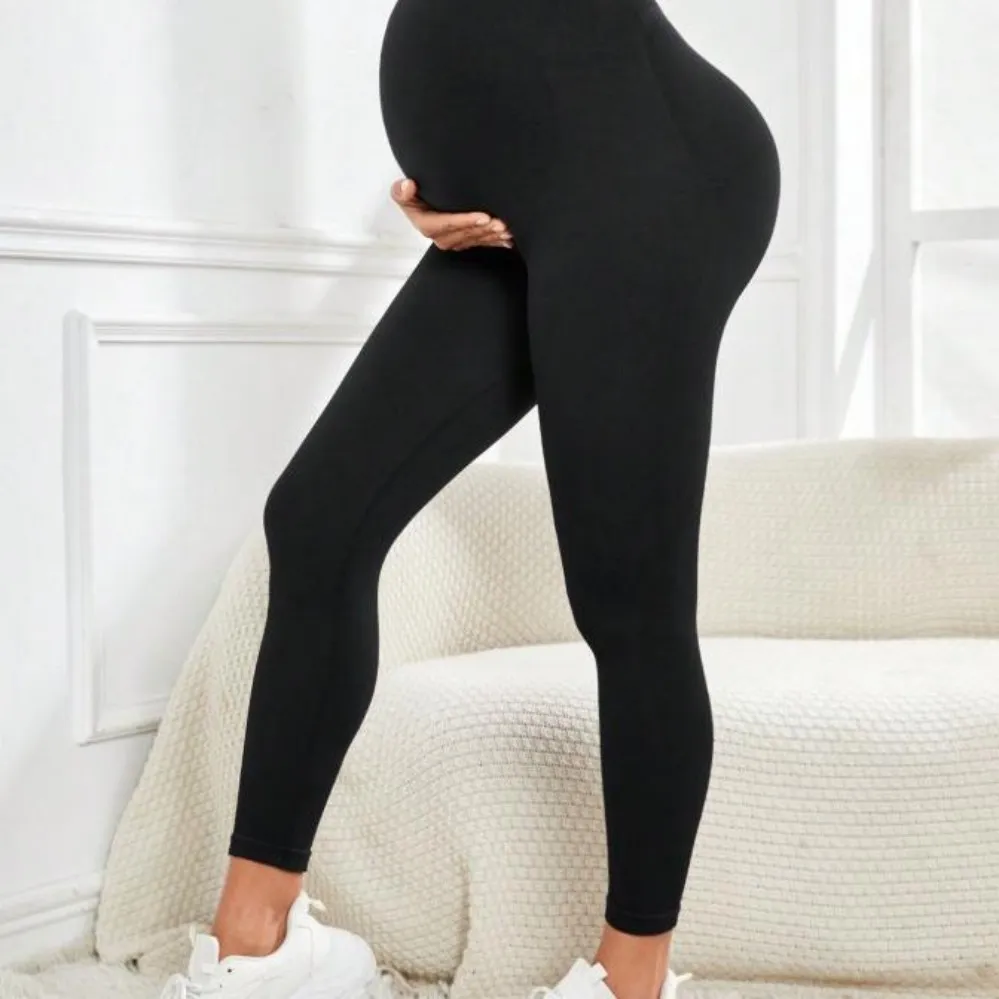 Leggings para mujeres embarazadas, ejercicio, yoga, levantamiento de barriga, sin costuras, pantalones de maternidad de cintura alta, fitness
