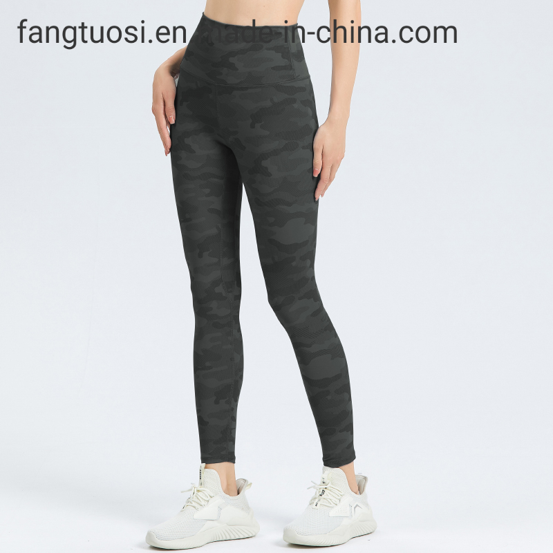 Impresión de logotipo personalizado RPET ropa deportiva para mujeres pantalones de gimnasio mallas de camuflaje deporte fitness levantamiento de glúteos pantalones de yoga