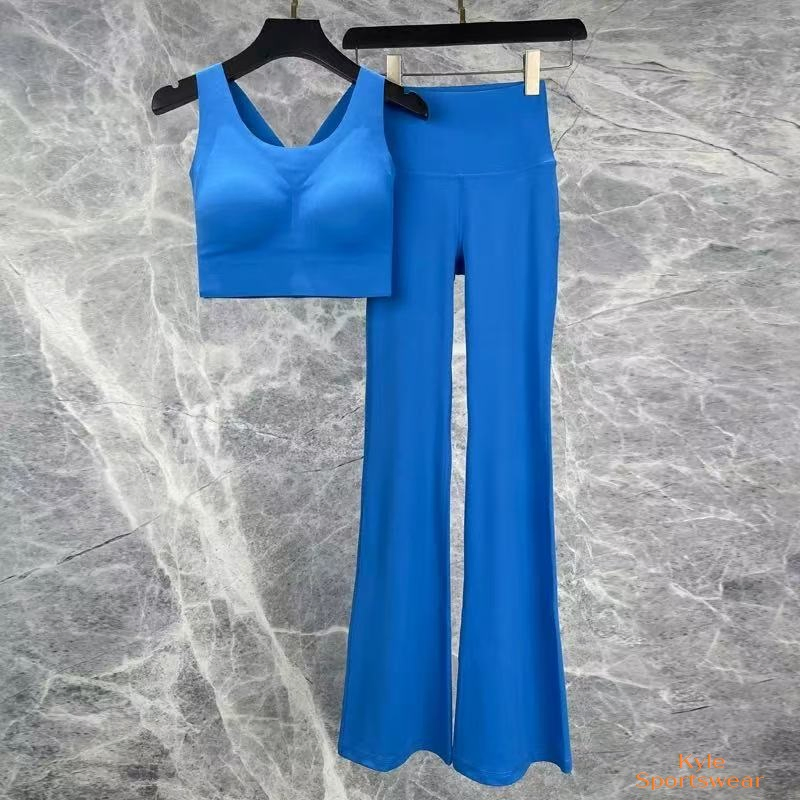 Conjunto de Yoga para Mujeres Personalizado 2 Piezas Ropa Deportiva de Cintura Alta para Entrenamiento en el Gimnasio