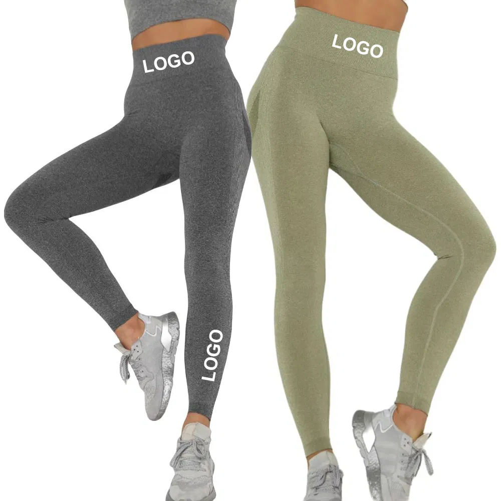Pantalones de yoga sin costuras, levantamiento de glúteos, leggings de cintura alta para gimnasio, mallas deportivas para damas