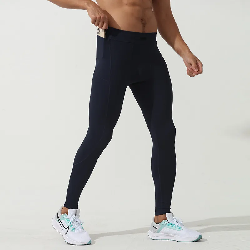 Mallas de compresión para hombres de secado rápido con alta elasticidad para el gimnasio, correr y entrenar
