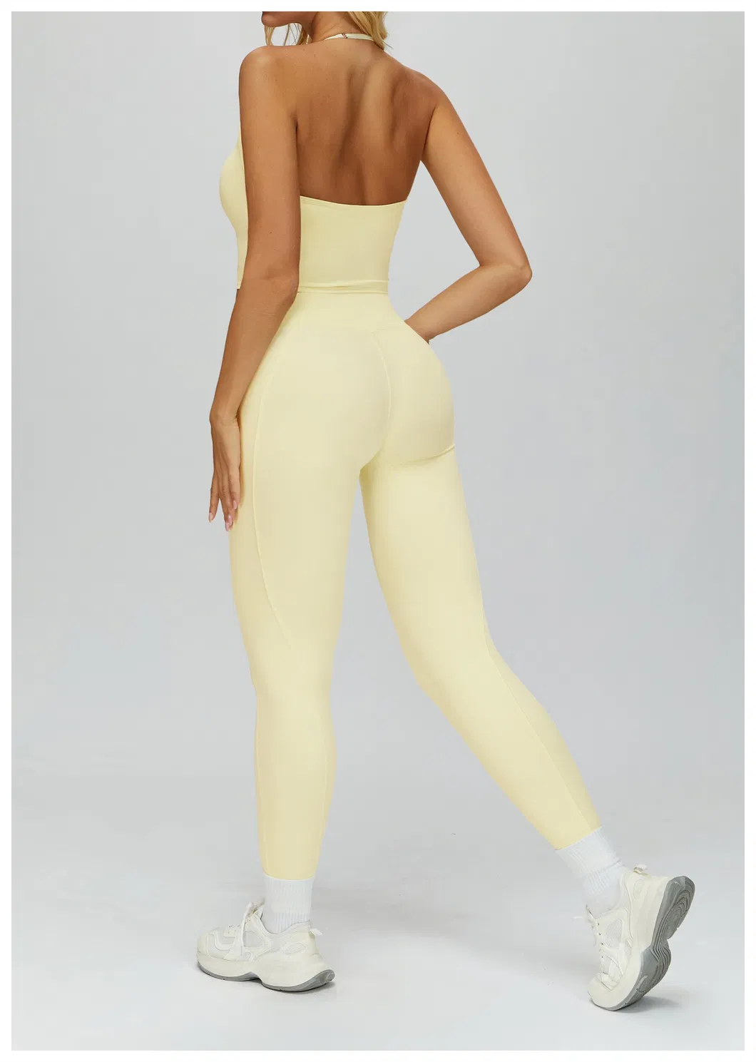 Mallas deportivas elásticas, esencial de moda para la ropa de fitness de mujeres modernas