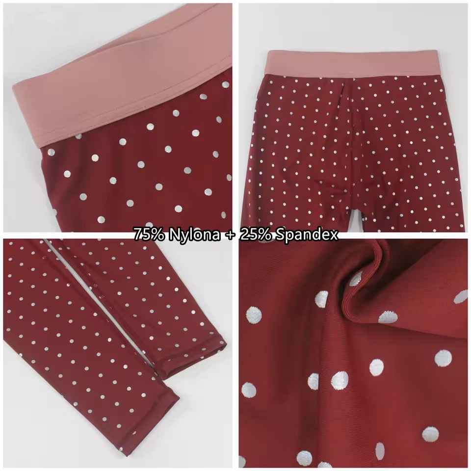 Pantalones de secado rápido de diseño especial para tallas grandes, con estampado de lunares, levantamiento de glúteos, control de abdomen, leggings de cintura alta, pantalones de yoga