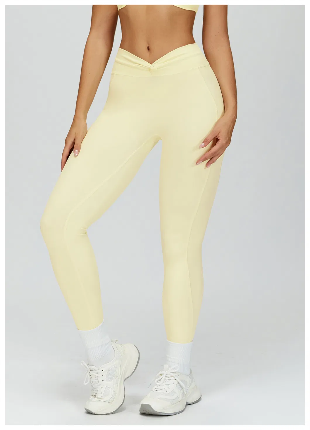 Mallas deportivas elásticas, esencial de moda para la ropa de fitness de mujeres modernas