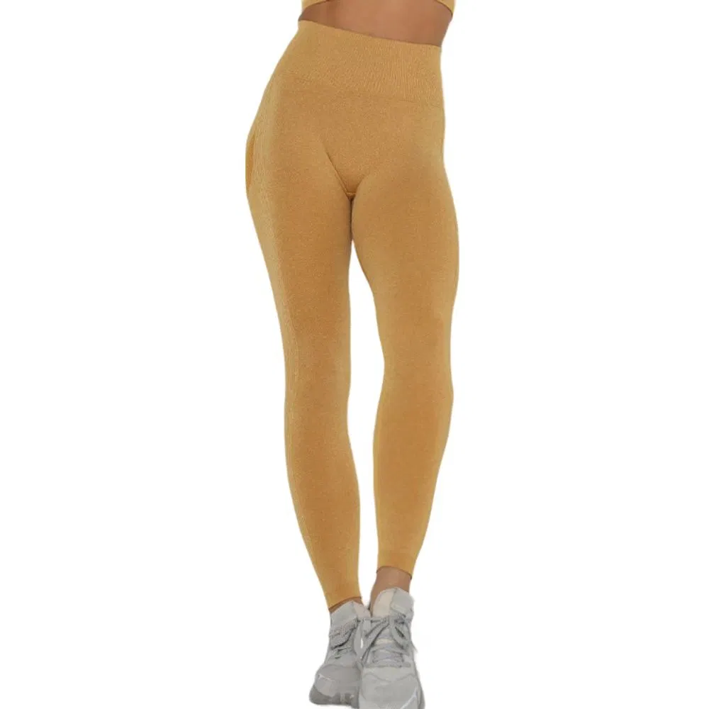 Pantalones de yoga sin costuras, levantamiento de glúteos, leggings de cintura alta para gimnasio, mallas deportivas para damas