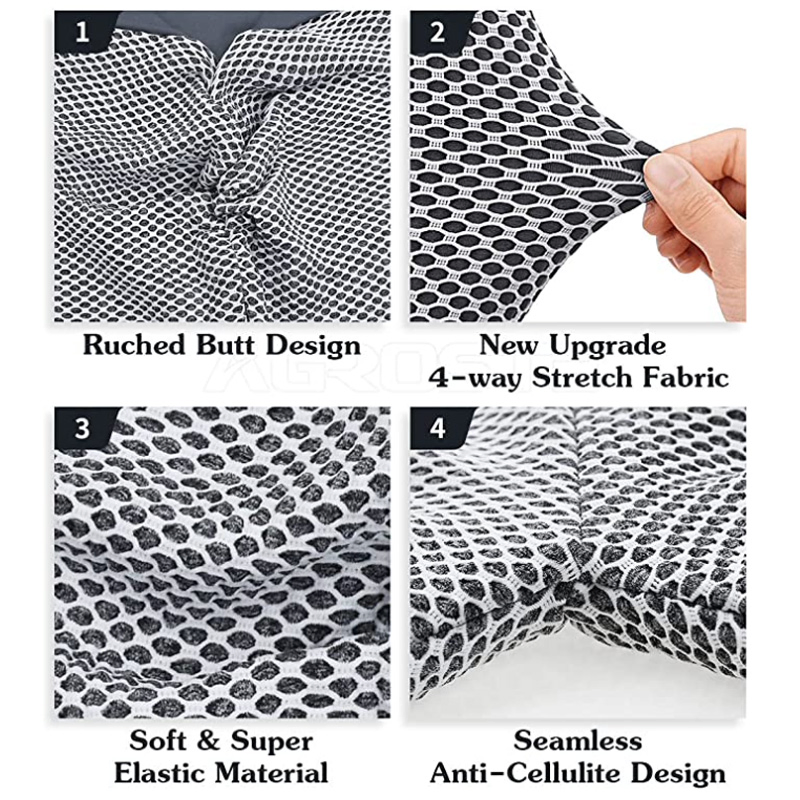 Pantalones de yoga ajustados de talle alto de tamaño grande con textura de panal de Fashion Nova para tejido, proveedor de ropa de gimnasio asequible con leggings burbuja de scrunch sin costuras