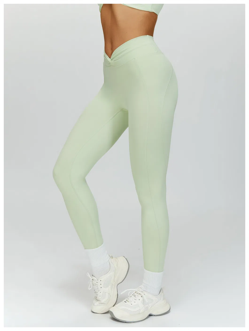 Mallas deportivas elásticas, esencial de moda para la ropa de fitness de mujeres modernas