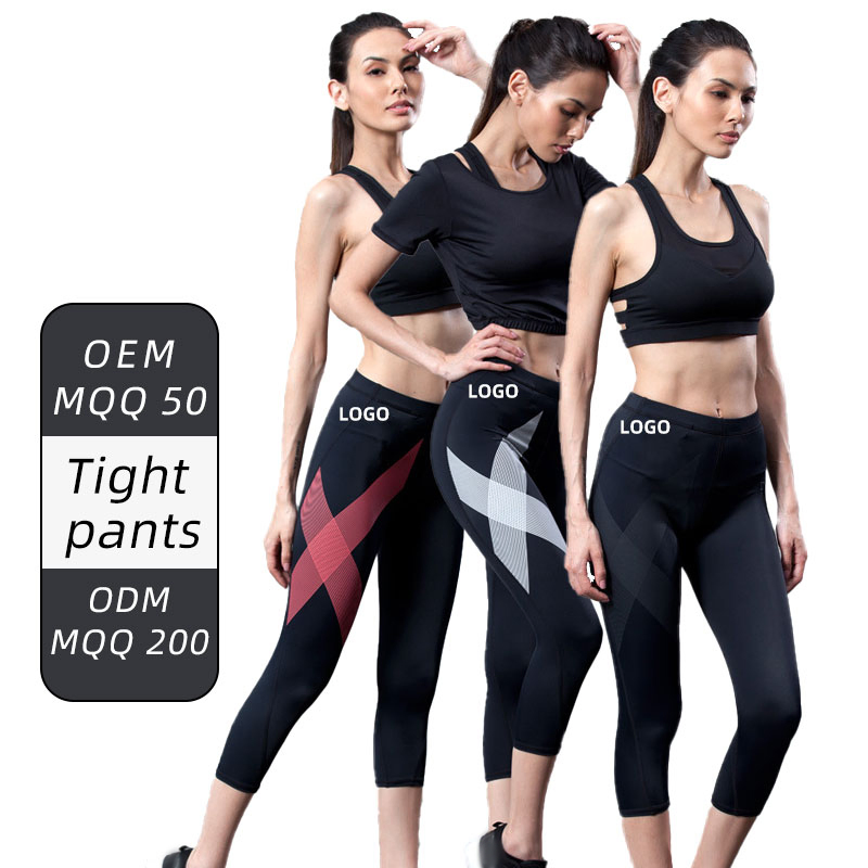 Pantalones de compresión de talla grande para mujer, pantalones deportivos ajustados para correr, pantalones recortados para entrenamiento, pantalones de yoga, pantalones de fitness de secado rápido