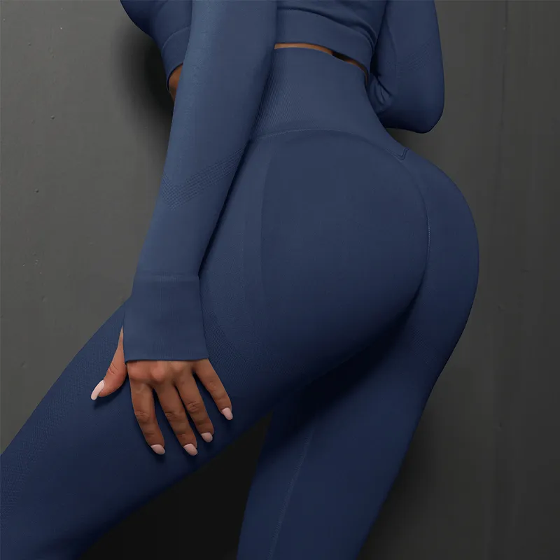 Pantalones de yoga de cintura alta sin costuras para mujeres, leggings de levantamiento de glúteos transpirables, pantalones de fitness utilizables para el día a día y el gimnasio