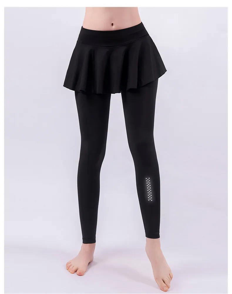 Pantalones deportivos para mujeres, ropa activa para el gimnasio, mallas de entrenamiento con falda