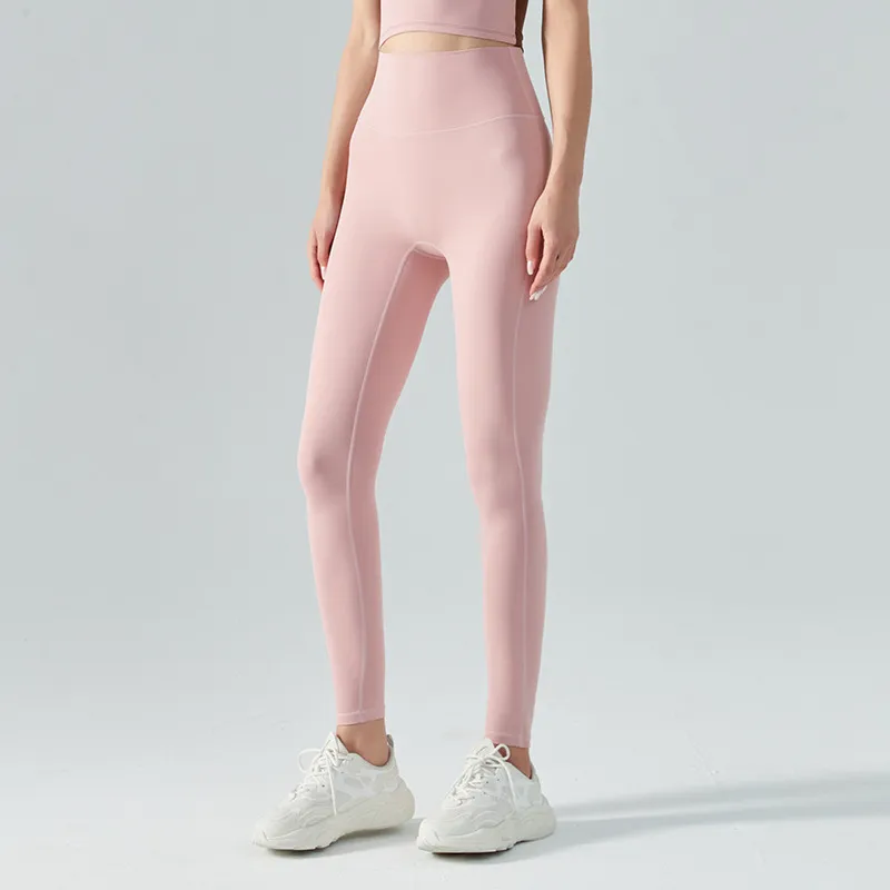 Mejores Vendas Ropa de Yoga Tejido Nude Leggings de Yoga Pantalones de Compresión para Gimnasio