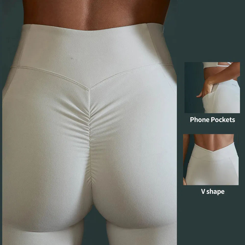 Pantalones de yoga de talle alto para gimnasio, talla grande, con levantamiento de cadera