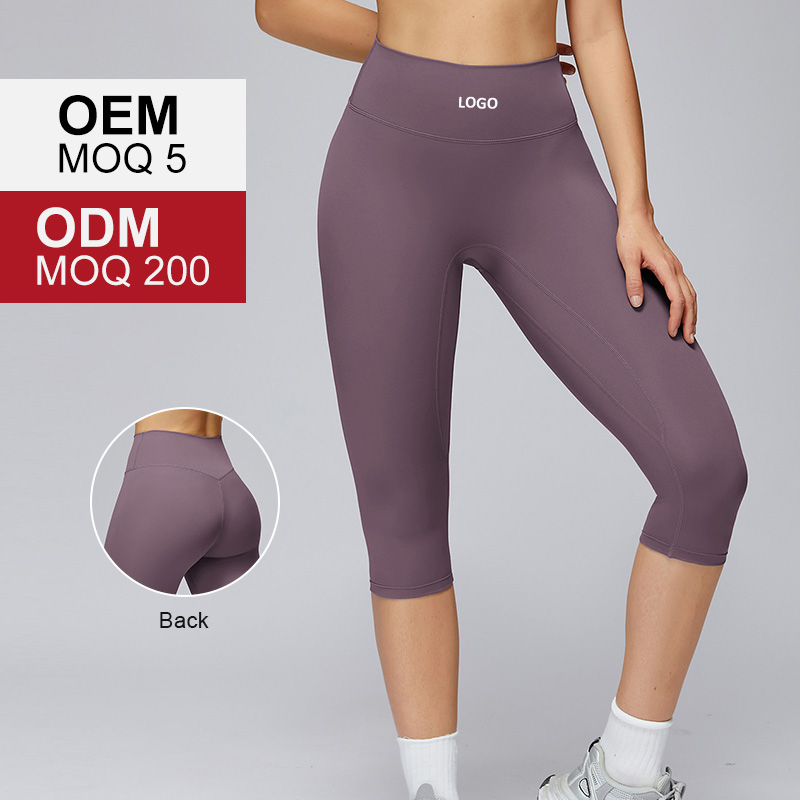 Pantalones de yoga de cintura alta malla de longitud media, secado rápido, leggings ajustados y moldeadores, pantalones deportivos elásticos