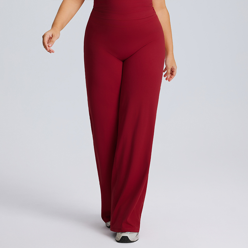 Pantalones de yoga y gimnasio para mujer de talla grande, de cintura alta, transpirables, que levantan el trasero y controlan el abdomen, con corte acampanado