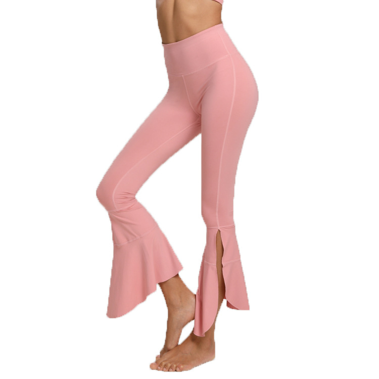 Pantalones de yoga acampanados con elevación de cadera, pantalones de fitness deportivos de alta cintura, mallas de compresión elásticas para correr para mujeres