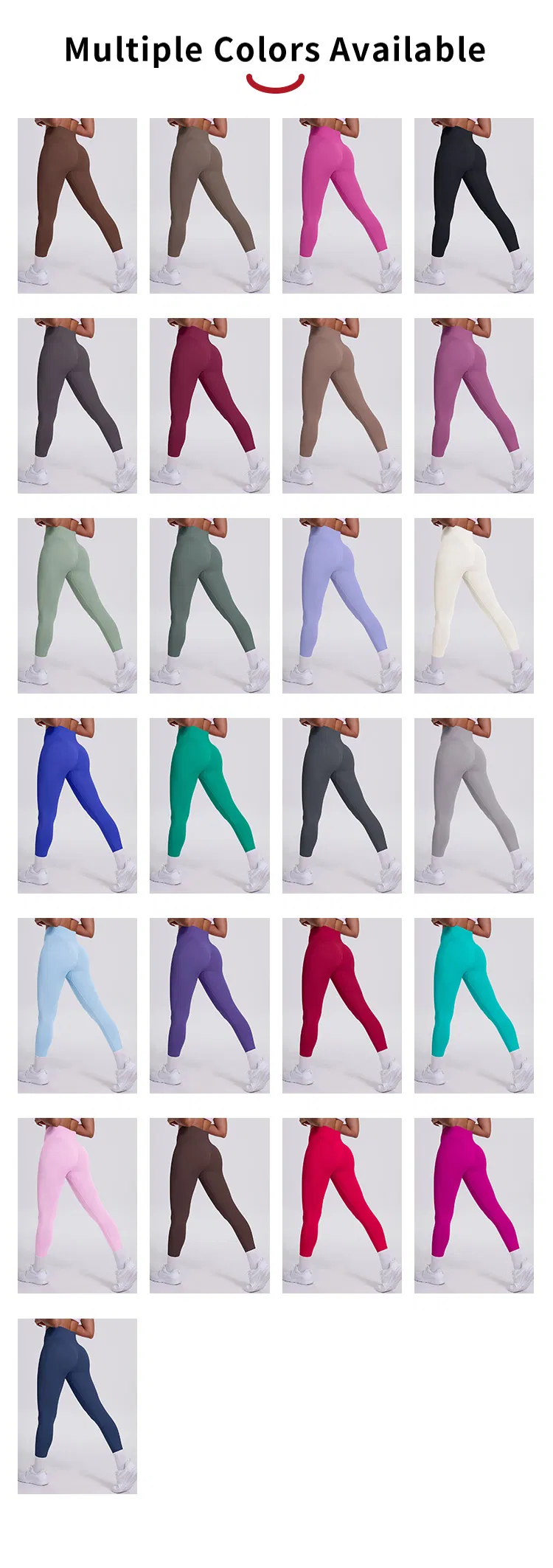 Pantalones de yoga deportivos de alta cintura ajustados que levantan las caderas, de color sólido y sin costuras, ideales para correr y hacer ejercicio
