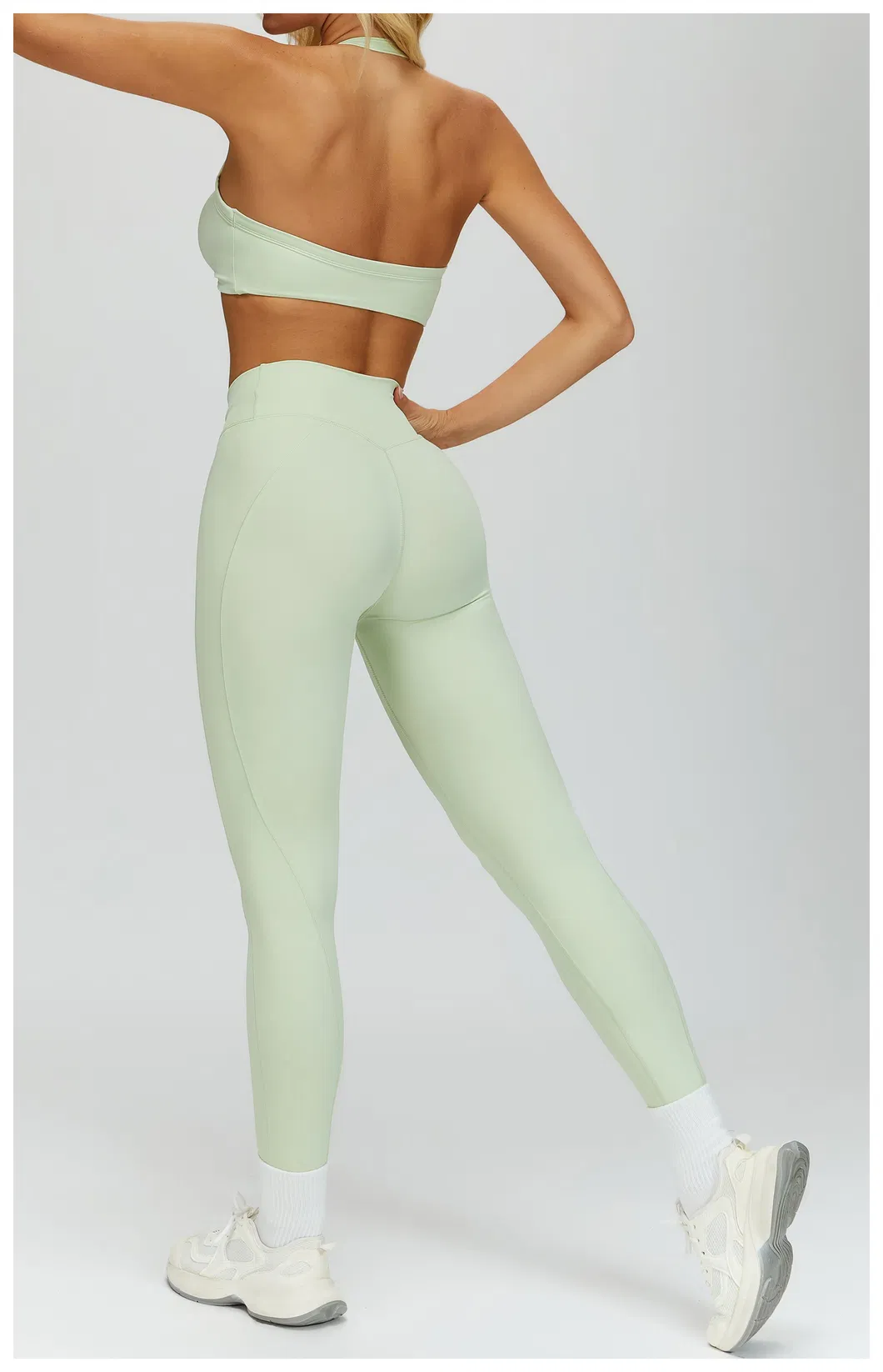 Mallas deportivas elásticas, esencial de moda para la ropa de fitness de mujeres modernas