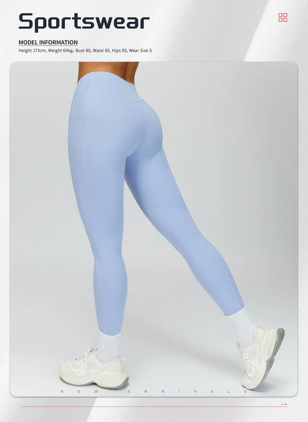 Mallas deportivas elásticas, esencial de moda para la ropa de fitness de mujeres modernas