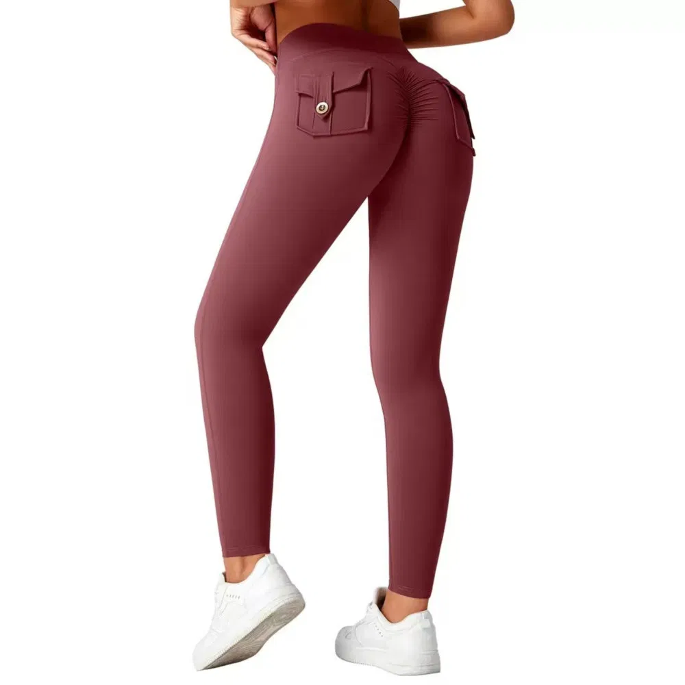 Mujeres Deportes Amazon Venta Caliente Ropa Levanta Glúteos Control de Abdomen Leggings de Yoga Gimnasio