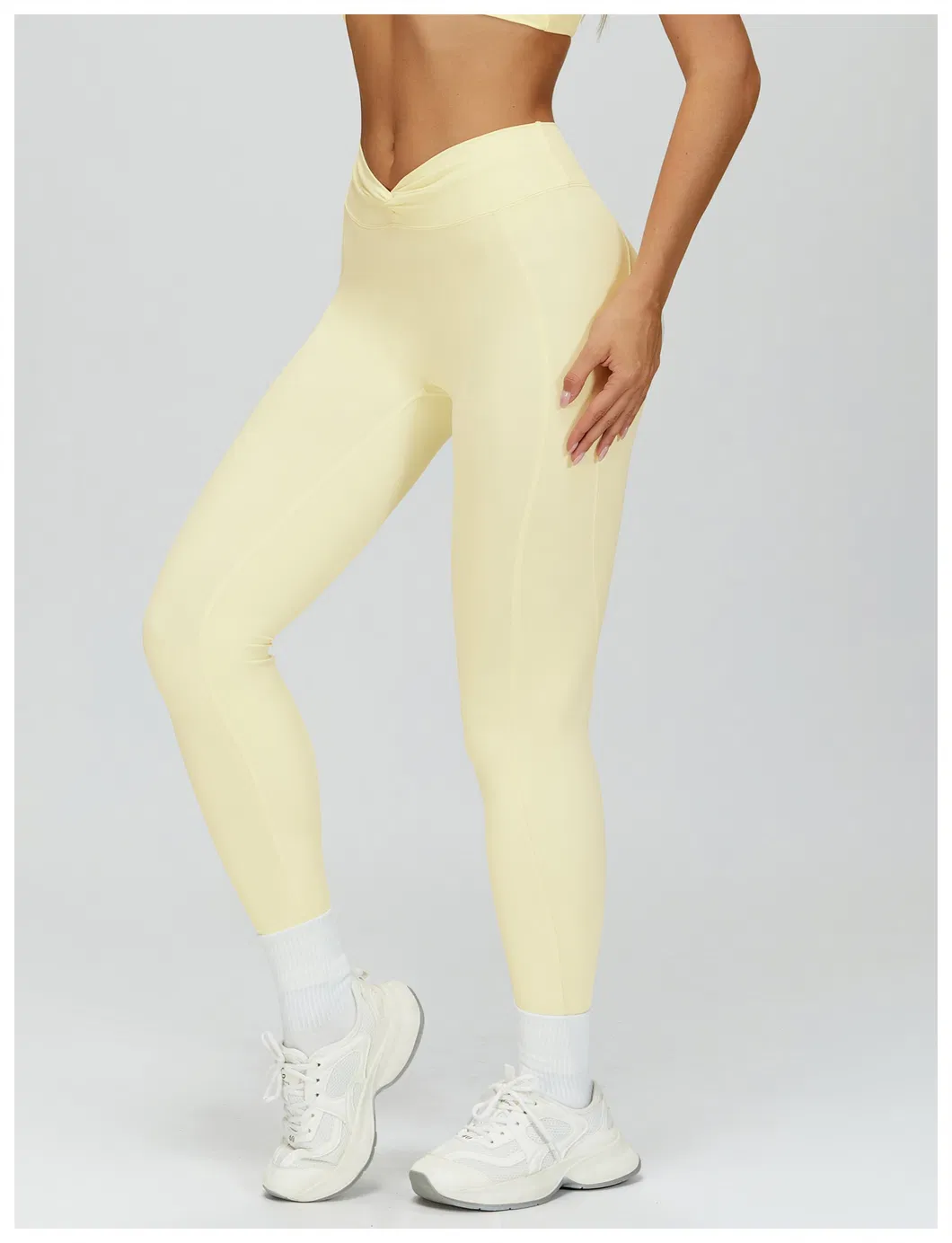 Mallas deportivas elásticas, esencial de moda para la ropa de fitness de mujeres modernas