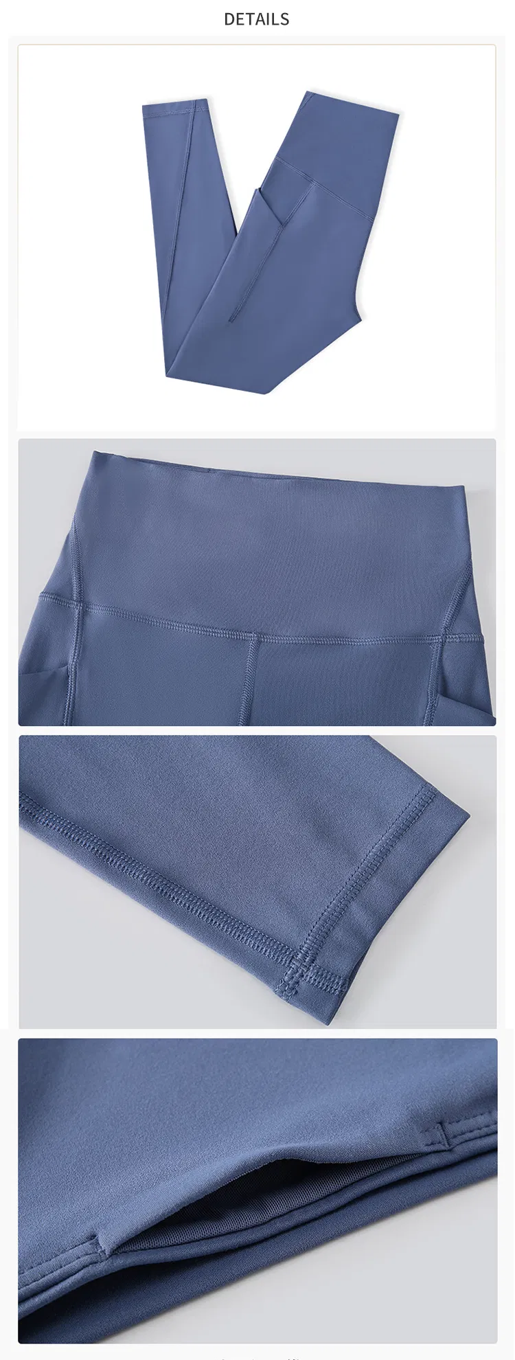 Dl126 Mujeres Lulu Desnudas Sensación Ropa Deportiva Leggings de Cintura Alta Suave como Mantequilla Pantalones de Yoga con Bolsillos Laterales