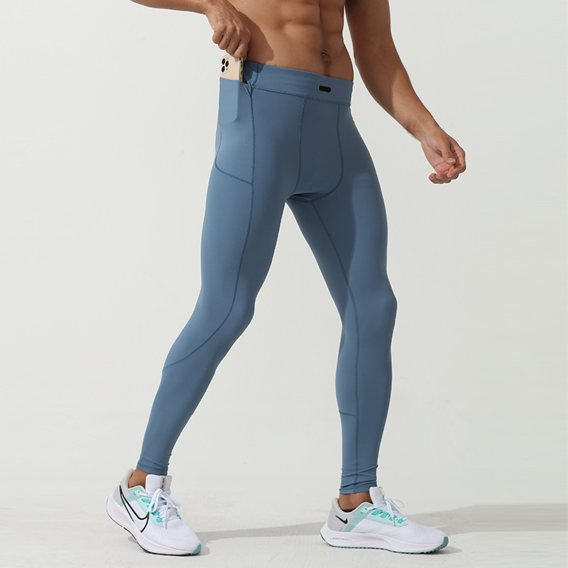Mallas de compresión para hombres de secado rápido con alta elasticidad para el gimnasio, correr y entrenar