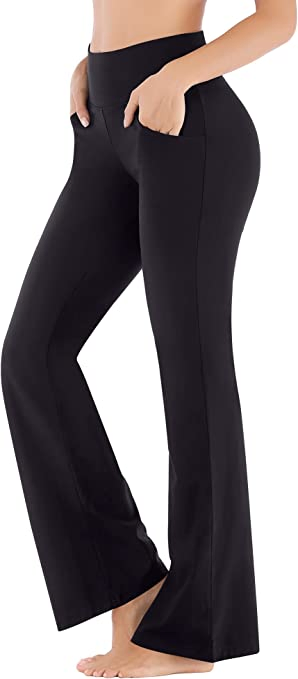 Pantalones de yoga para mujeres, pantalones de yoga de cintura alta con bolsillos para mujeres