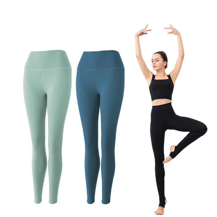 Mallas deportivas de talla grande para mujeres, leggings de cintura alta con estribos, pantalones de ejercicio con logo personalizado, suaves y a prueba de sentadillas, pantalones de yoga con estribos