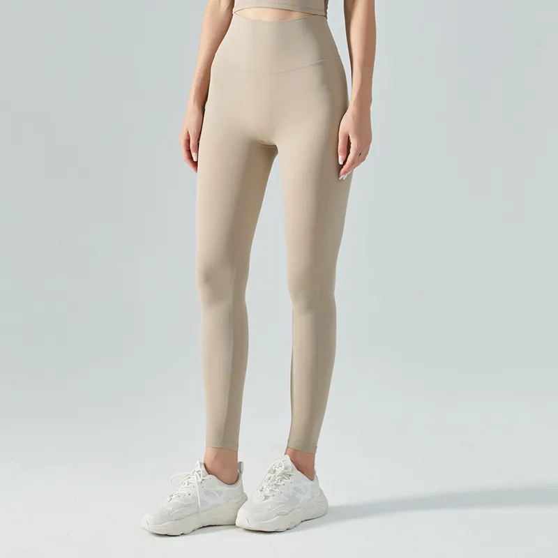 Mejores Vendas Ropa de Yoga Tejido Nude Leggings de Yoga Pantalones de Compresión para Gimnasio