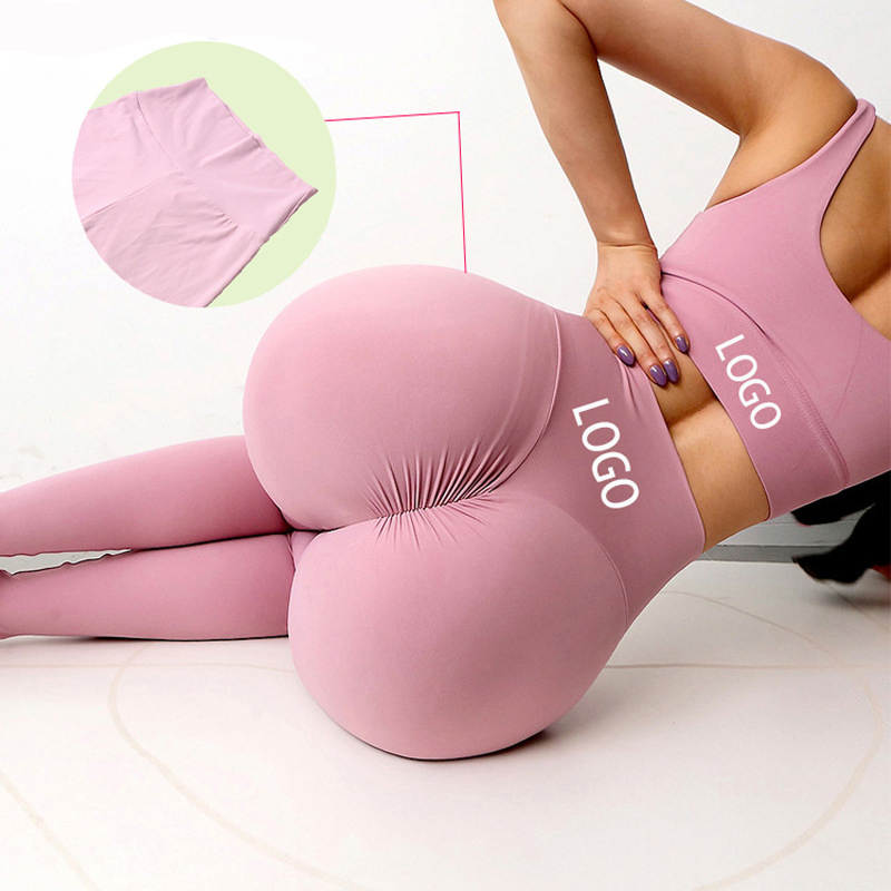 Pantalones de yoga desnudos para mujer, cintura alta, deportivos, gimnasio, entrenamiento, correr, levantamiento de glúteos, leggings de fitness