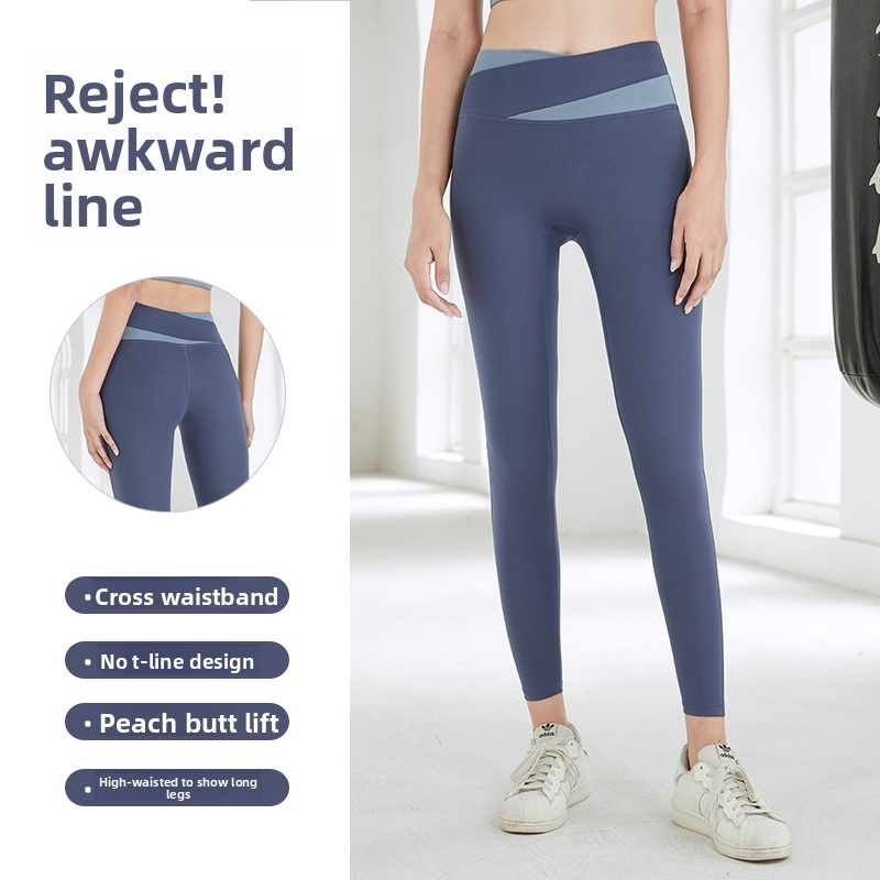 Pantalones de yoga, cintura alta, compresión abdominal, fitness, ajustados, levantamiento de caderas, femenino