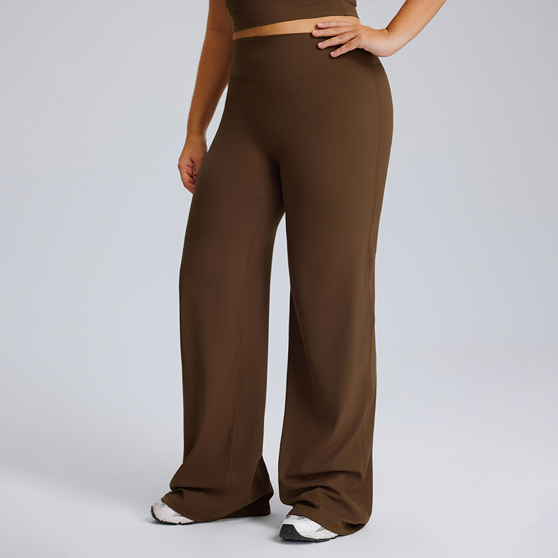 Pantalones de yoga y gimnasio para mujer de talla grande, de cintura alta, transpirables, que levantan el trasero y controlan el abdomen, con corte acampanado