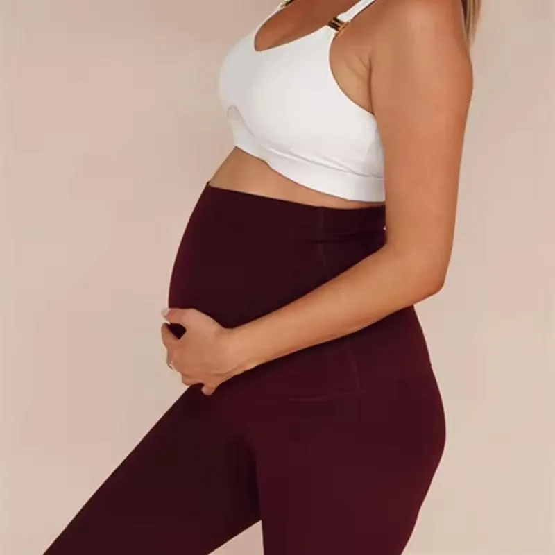 Pantalones de maternidad de yoga transpirables y cómodos de alta calidad al por mayor
