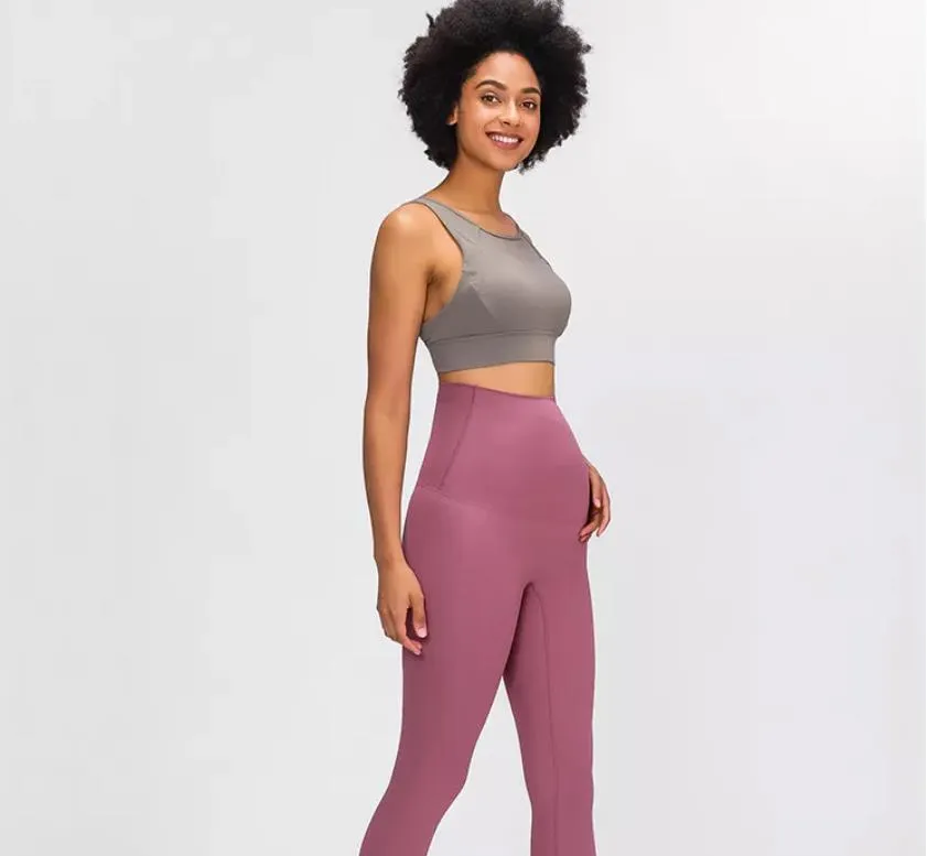 S2084 Leggings Deportivos Mayoristas Super Estiramiento Ropa Deportiva Cintura Alta Pantalones de Gimnasio para Embarazadas Pantalones de Entrenamiento para Mujeres Embarazadas