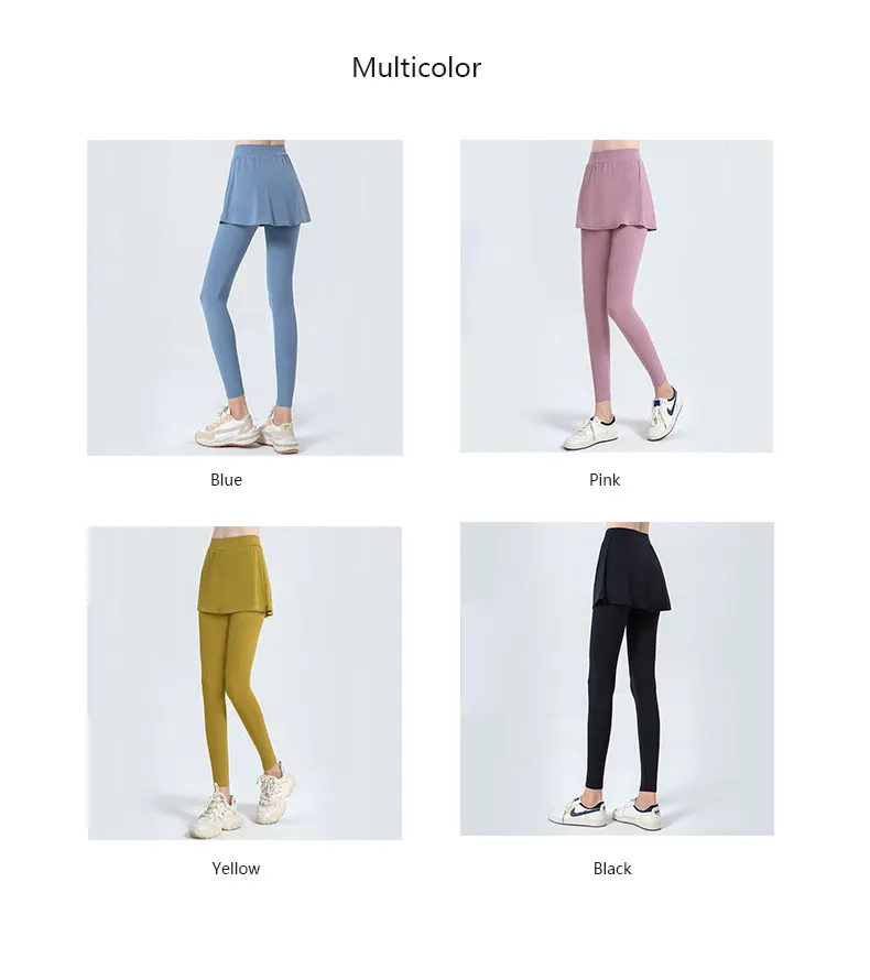 Mallas de cintura alta para mujer Qumor, falda plisada para tenis, ropa deportiva de otoño e invierno, pantalones de yoga