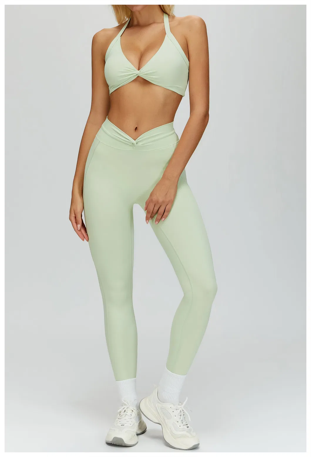 Mallas deportivas elásticas, esencial de moda para la ropa de fitness de mujeres modernas