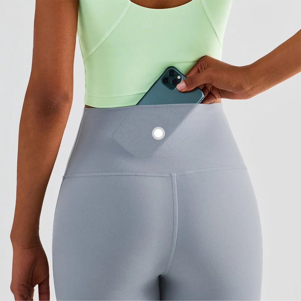Leggings de gimnasio personalizados con logo privado, super elásticos de nylon y spandex para niñas, ropa de yoga, pantalones de fitness
