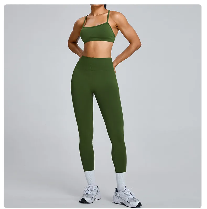 Pantalones de fitness ajustados sin costuras para deportes al aire libre, ropa de yoga de secado rápido