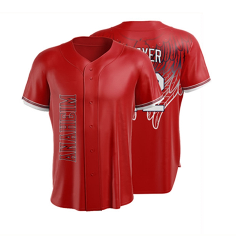 Diseño Casual de Estilo Strett Patrón Personalizado Alto Rendimiento 100% Jerseys de Béisbol Sublimados de Poliéster