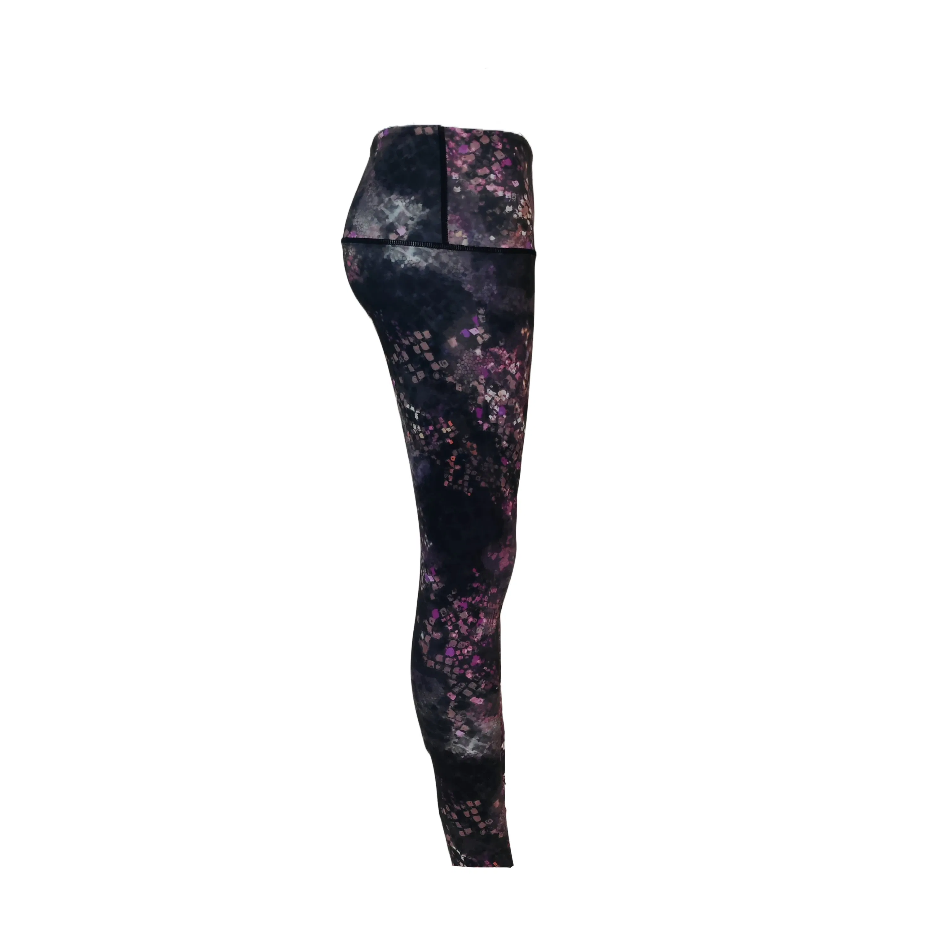 Pantalones de yoga de cintura alta personalizados al por mayor para mujeres, suaves pantalones de poliéster para gimnasio y fitness