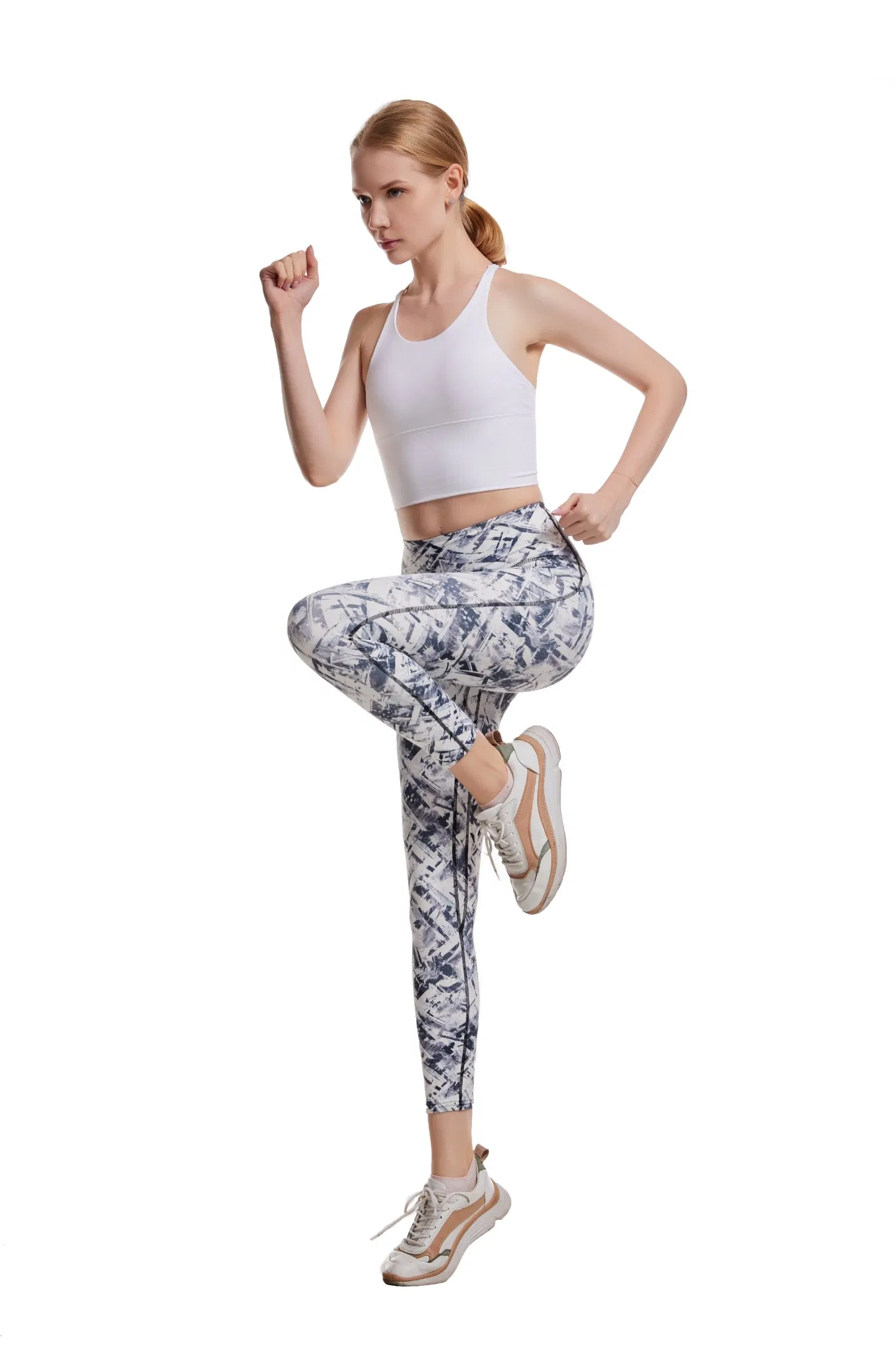 Pantalones de yoga levantadores para mujeres, leggings de fitness deportivo, pantalones de gimnasio de cintura alta