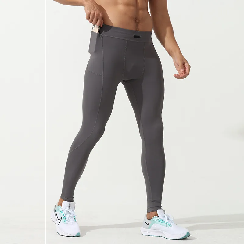 Mallas de compresión para hombres de secado rápido con alta elasticidad para el gimnasio, correr y entrenar