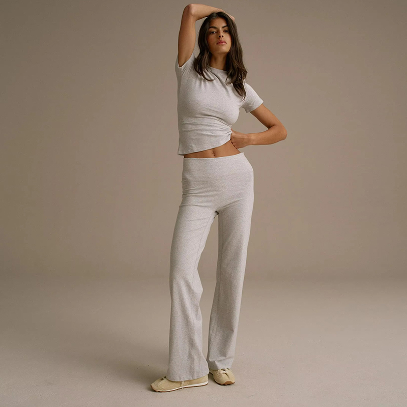 Pantalones de yoga de mujer con cintura alta elástica, control de abdomen, de secado rápido 4-Way